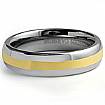 Mens Tungsten Carbide Wedding Dome Band Gold Plated Comfort Fit 6mm Ring