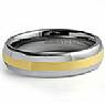 Mens Tungsten Carbide Wedding Dome Band Gold Plated Comfort Fit 6mm Ring
