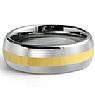 Men Tungsten Carbide Wedding Polish Band Gold Plated Comfort Fit 8mm Ring