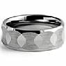 Men Tungsten Carbide Wedding Band Facet Matte Polish Comfort Fit 8mm Ring
