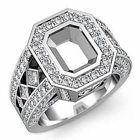 Round Princess Diamond Engagement Ring Platinum (2.3Ct. tw.)