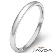 1.6g 4sz Men's Dome Wedding Band 2mm comfort fit 14k gold white
