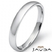 2.4g 4sz Men's Dome Wedding Band 3mm comfort fit 14k gold white