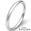 2mm 14K White Gold Heavy Wedding Band, Domed and Comfort-fit