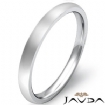 2.5mm 14K White Gold Heavy Wedding Band, Domed and Comfort-fit