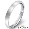 3mm 14K White Gold Heavy Wedding Band, Domed and Comfort-fit
