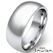9.5g 4sz Men's Dome Wedding Band 8mm heavy & comfort fit 14k gold white