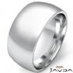 12g 4sz Men's Dome Wedding Band 10.5m heavy & comfort fit 14k gold white