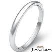 1.7g 4sz Men Wedding Band Dome Ring 2mm 14k Gold White