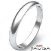 2.4g 4sz Men Wedding Band Dome Ring 3mm 14k Gold White