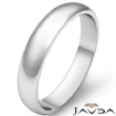 3.2g 4sz Men Wedding Band Dome Ring 4mm 14k Gold White
