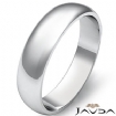3.9g 4sz Men Wedding Band Dome Ring 5mm 14k Gold White