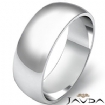 5.5g 4sz Men Wedding Band Dome Ring 7mm 14k Gold White