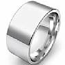 10g 4sz Men's Flat Wedding Band 10mm comfort fit 14k gold white
