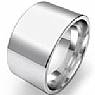 12g 4sz Men's Flat Wedding Band 12mm comfort fit 14k gold white