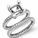 1.20CT Diamond Engagement Ring Asscher Setting Bridal Set 14k White gold