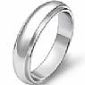 7.4g 4sz Men's Dome Step Down Wedding Band 7.5mm 14k gold white