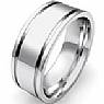 8.7g 4sz Men's Flat Newport Wedding Band 8mm 14k gold white