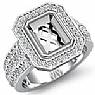 1.62Ct Diamond Engagement Ring Emerald Setting 14k White Gold