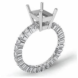 0.8CT Diamond Solitaire Eternity Emerald Setting 14k Gold Ring
