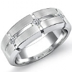 0.3 ct Princess Diamond Men Wedding Band W Gold.