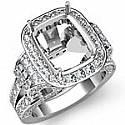 2.65ct Radiant Diamond Setting Vintage Engagement Ring W Gold.
