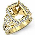 Radiant Diamond Setting Vintage Engagement Ring 18k Gold Yellow (2.65Ct. tw.)