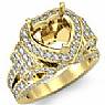 Heart Vintage Diamond Engagement Ring Setting 14k Gold Yellow (2.65Ct. tw.)