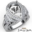 2.4ct Diamond Engagement Ring Vintage Pear Setting 14k Gold.