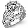 2.4ct Diamond Engagement Ring Vintage Pear Setting 14k Gold.