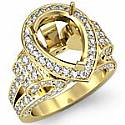 Diamond Engagement Ring Vintage Pear Setting 18k Gold Yellow (2.4Ct. tw.)