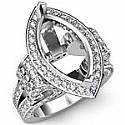 2.75 ct Marquise Diamond Vinatge Engagement Ring Setting W Gold.