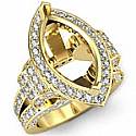 Marquise Diamond Vinatge Engagement Ring Setting 18k Gold Yellow (2.75Ct. tw.)