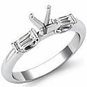 0.30 ct Baguette Diamond 3-stone Ring W Gold.