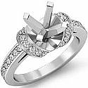 0.50Ct Antique Diamond Engagement Ring Semi Mount 14k White Gold
