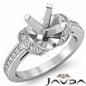 0.50Ct Antique Diamond Engagement Ring Round Semi Mount 14k White Gold Setting