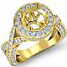 Round Diamond Engagement Ring Setting 14k Gold Yellow (1.5Ct. tw.)