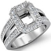 1.53Ct Pave Set Round Diamond Engagement Ring 14k WGold