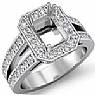 1.53Ct Pave Set Round Diamond Engagement Ring 14k WGold
