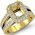 Pave Set Round Diamond Engagement Ring 18k Gold Yellow (1.53Ct. tw.)