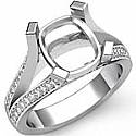 0.45 Ct Cushion Diamond Engagement Ring Setting W Gold.