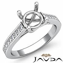0.30 Ct Classic Round Diamond Engagement Ring Setting 14k White Gold Semi Mount