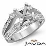1.20Ct Antique Diamond Engagement Ring Pave Setting 14k White Gold Semi Mount