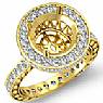 Round Diamond Engagement Ring Setting 14k Gold Yellow (1Ct. tw.)