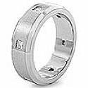 0.50CT Princess DIamond Men Wedding Band Eternity Ring 14k WG