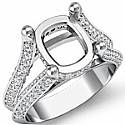 1.20Ct Cushion Diamond Engagement Ring setting 14k W Gold