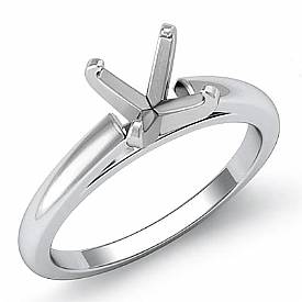 5g Cathedral Solitaire Engagement Ring Setting 18k W Gold 2.5mm Semi Mount