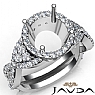 Diamond Engagement Halo Setting Ring Round Shape SemiMount 14K White Gold 1.66Ct