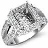1.4Ct Vintage Diamond Engagement Ring Emerald Setting 14k Gold