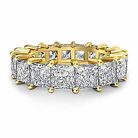 Princess Diamond Shared Prong Eternity Band 14k Gold (4.25Ct. tw.)